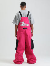 GSOU SNOW - Petos de snowboard para hombre, petos de esquí muy holgados, pantalones de nieve holgados, monos impermeables con aislamiento para invierno